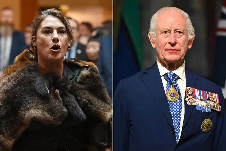 "Indigenous Senator Lidia Thorpe confronts King Charles III in Canberra, protesting against historical injustices faced by Australia's Indigenous communities."