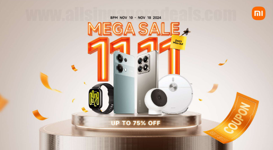 Xiaomi 11.11 Mega Sale 2024 offers discounts on smartphones, tablets, wearables, and smart home devices from November 11 to 21 in Pakistan.